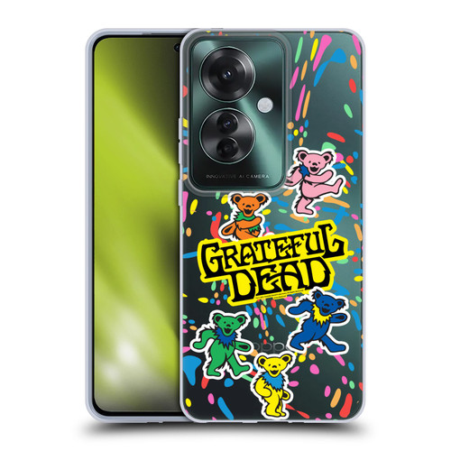 Grateful Dead Trends Bear Color Splatter Soft Gel Case for OPPO Reno11 F 5G / F25 Pro 5G