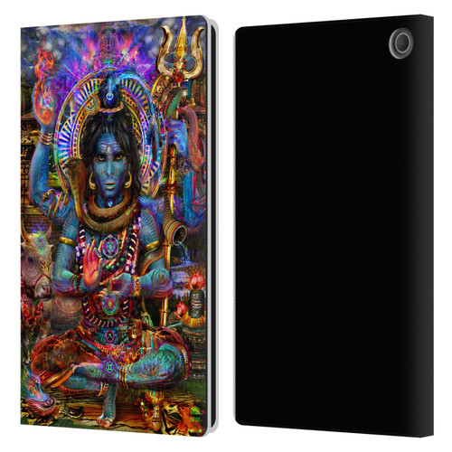 Jumbie Art Gods and Goddesses Shiva Leather Book Wallet Case Cover For Amazon Fire Max 11 2023