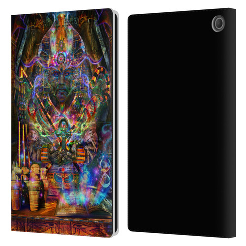 Jumbie Art Gods and Goddesses Osiris Leather Book Wallet Case Cover For Amazon Fire Max 11 2023