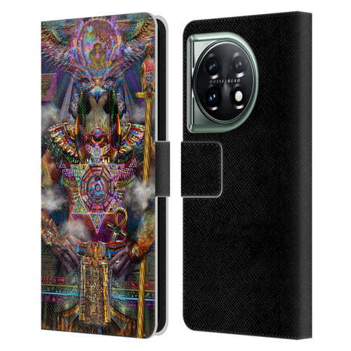 Jumbie Art Gods and Goddesses Horus Leather Book Wallet Case Cover For OnePlus 11 5G
