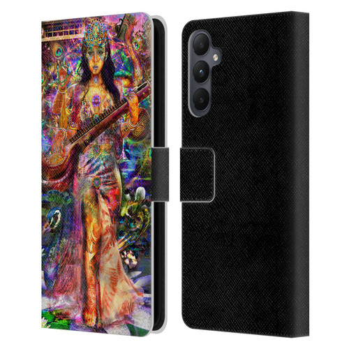 Jumbie Art Gods and Goddesses Saraswatti Leather Book Wallet Case Cover For Samsung Galaxy A05s