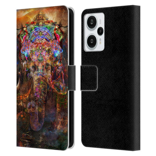 Jumbie Art Gods and Goddesses Ganesha Leather Book Wallet Case Cover For Xiaomi Redmi Note 12T
