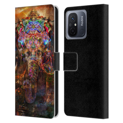 Jumbie Art Gods and Goddesses Ganesha Leather Book Wallet Case Cover For Xiaomi Redmi 12C