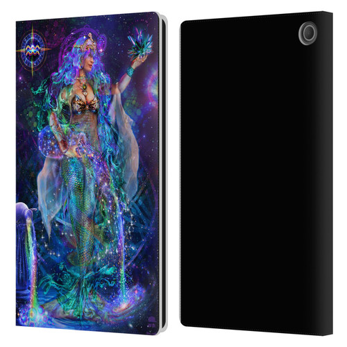Jumbie Art Visionary Aquarius Leather Book Wallet Case Cover For Amazon Fire Max 11 2023