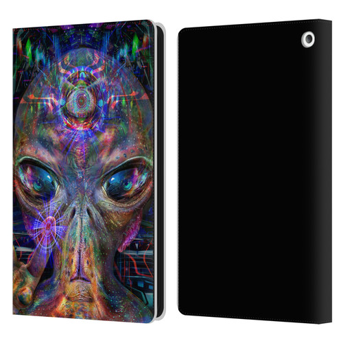 Jumbie Art Visionary Alien Leather Book Wallet Case Cover For Amazon Fire HD 8/Fire HD 8 Plus 2020