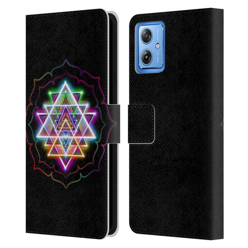 Jumbie Art Visionary Sri Yantra Leather Book Wallet Case Cover For Motorola Moto G54 5G