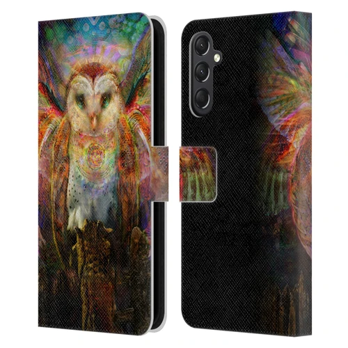 Jumbie Art Visionary Owl Leather Book Wallet Case Cover For Samsung Galaxy A24 4G / M34 5G