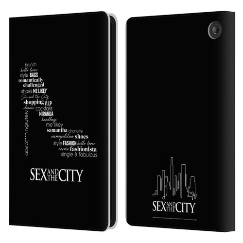 Sex and The City: Television Series Graphics Shoe Leather Book Wallet Case Cover For Amazon Fire 7 2022