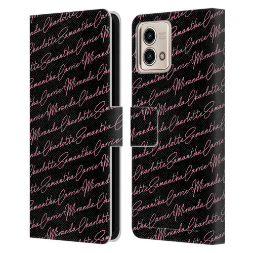 Sex and The City: Television Series Graphics Name Pattern Leather Book Wallet Case Cover For Motorola Moto G Stylus 5G 2023