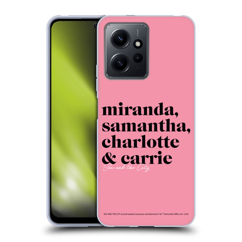 Sex and The City: Television Series Graphics Character 2 Soft Gel Case for Xiaomi Redmi Note 12 4G