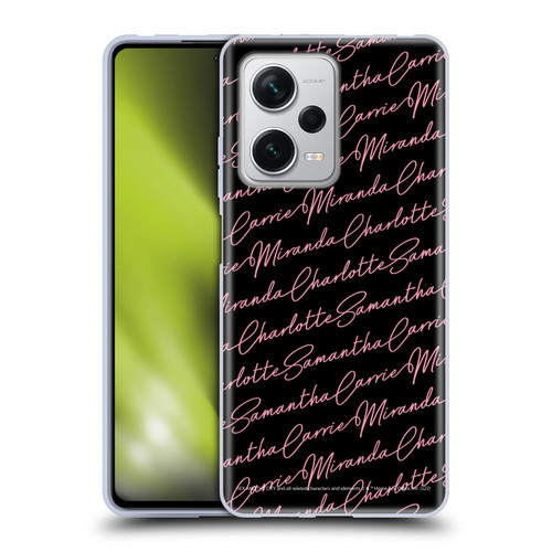 Sex and The City: Television Series Graphics Name Pattern Soft Gel Case for Xiaomi Redmi Note 12 Pro+ 5G