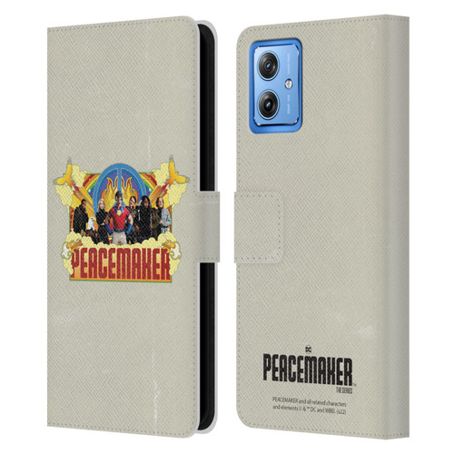 Peacemaker: Television Series Graphics Group Leather Book Wallet Case Cover For Motorola Moto G54 5G