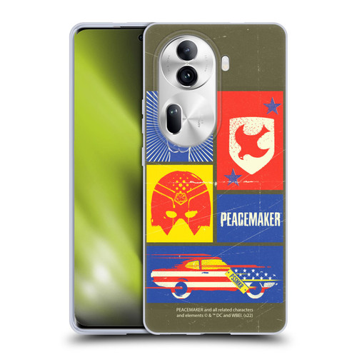 Peacemaker: Television Series Graphics Icons Soft Gel Case for OPPO Reno11 Pro