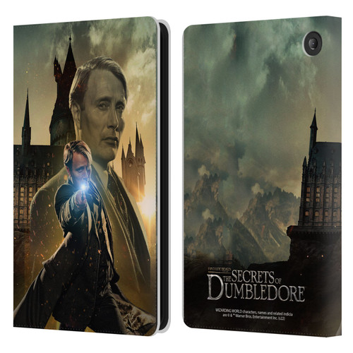 Fantastic Beasts: Secrets of Dumbledore Character Art Gellert Grindelwald Leather Book Wallet Case Cover For Amazon Fire 7 2022