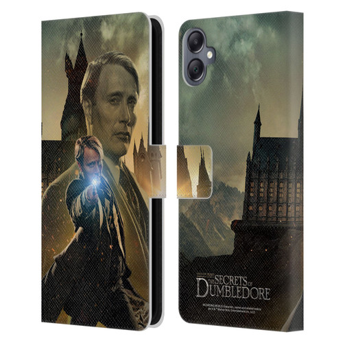 Fantastic Beasts: Secrets of Dumbledore Character Art Gellert Grindelwald Leather Book Wallet Case Cover For Samsung Galaxy A05