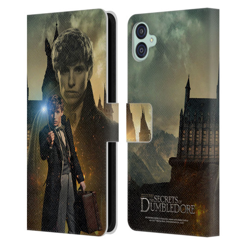 Fantastic Beasts: Secrets of Dumbledore Character Art Newt Scamander Leather Book Wallet Case Cover For Samsung Galaxy M04 5G / A04e