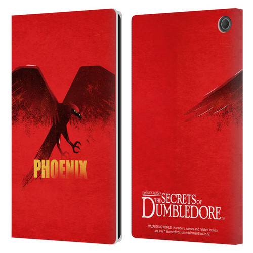 Fantastic Beasts: Secrets of Dumbledore Graphic Badges Phoenix Leather Book Wallet Case Cover For Amazon Fire Max 11 2023
