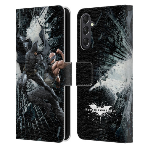 The Dark Knight Rises Character Art Batman Vs Bane Leather Book Wallet Case Cover For Samsung Galaxy A24 4G / M34 5G