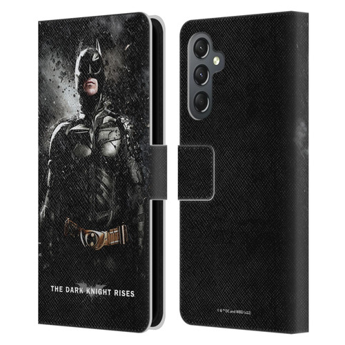 The Dark Knight Rises Key Art Batman Rain Poster Leather Book Wallet Case Cover For Samsung Galaxy A25 5G