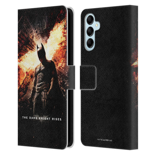 The Dark Knight Rises Key Art Batman Poster Leather Book Wallet Case Cover For Samsung Galaxy M14 5G