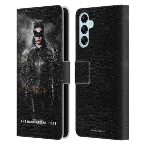 The Dark Knight Rises Key Art Catwoman Rain Poster Leather Book Wallet Case Cover For Samsung Galaxy M14 5G