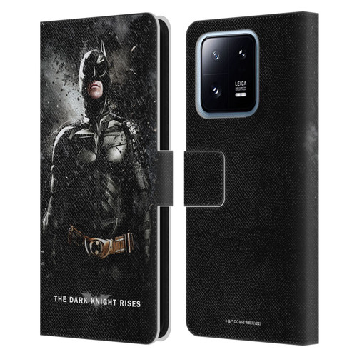 The Dark Knight Rises Key Art Batman Rain Poster Leather Book Wallet Case Cover For Xiaomi 13 Pro 5G