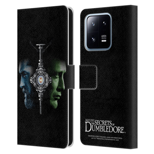 Fantastic Beasts: Secrets of Dumbledore Graphic Core Dumbledore And Grindelwald Leather Book Wallet Case Cover For Xiaomi 13 Pro 5G