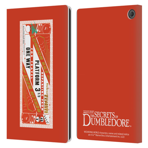 Fantastic Beasts: Secrets of Dumbledore Graphics Train Ticket Leather Book Wallet Case Cover For Amazon Fire Max 11 2023