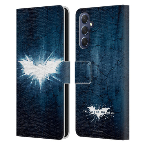 The Dark Knight Rises Logo Grunge Leather Book Wallet Case Cover For Samsung Galaxy M54 5G