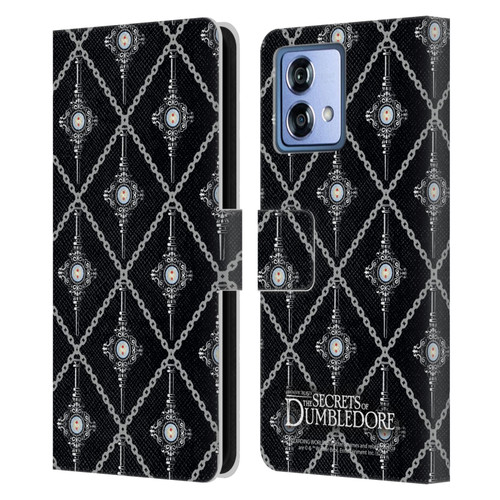Fantastic Beasts: Secrets of Dumbledore Graphics Blood Troth Pattern Leather Book Wallet Case Cover For Motorola Moto G84 5G
