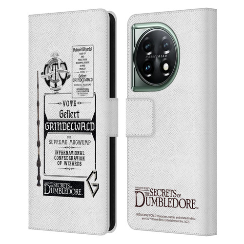 Fantastic Beasts: Secrets of Dumbledore Graphics Gellert Grindelwald Leather Book Wallet Case Cover For OnePlus 11 5G