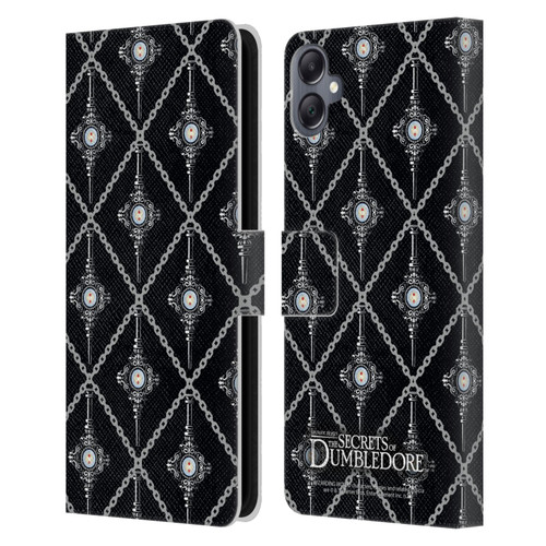Fantastic Beasts: Secrets of Dumbledore Graphics Blood Troth Pattern Leather Book Wallet Case Cover For Samsung Galaxy A05