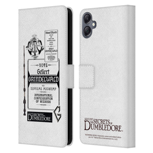 Fantastic Beasts: Secrets of Dumbledore Graphics Gellert Grindelwald Leather Book Wallet Case Cover For Samsung Galaxy A05