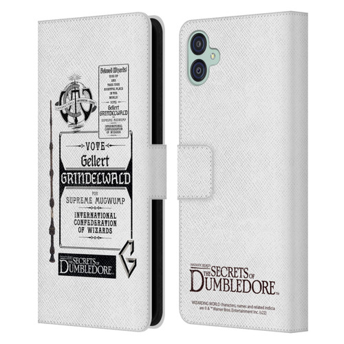 Fantastic Beasts: Secrets of Dumbledore Graphics Gellert Grindelwald Leather Book Wallet Case Cover For Samsung Galaxy M04 5G / A04e