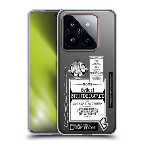Fantastic Beasts: Secrets of Dumbledore Graphics Gellert Grindelwald Soft Gel Case for Xiaomi 14 Pro