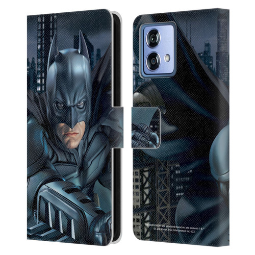 The Dark Knight Character Art Batman Leather Book Wallet Case Cover For Motorola Moto G84 5G