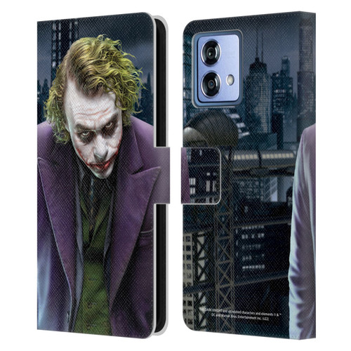 The Dark Knight Character Art Joker Leather Book Wallet Case Cover For Motorola Moto G84 5G