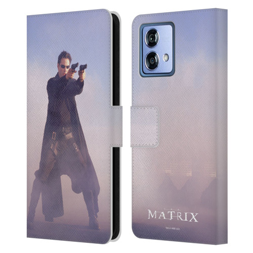 The Matrix Key Art Neo 2 Leather Book Wallet Case Cover For Motorola Moto G84 5G