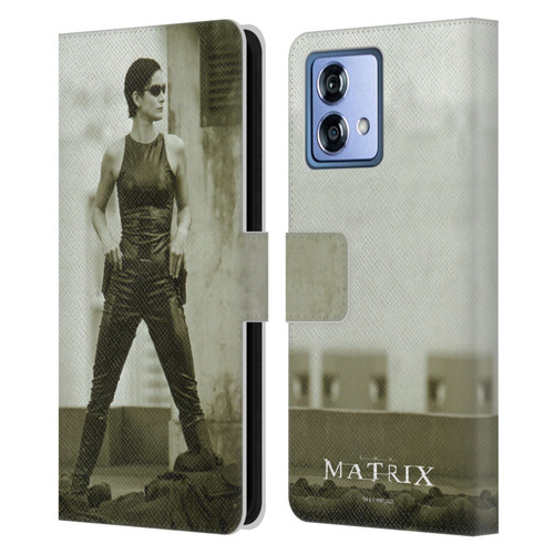 The Matrix Key Art Trinity Leather Book Wallet Case Cover For Motorola Moto G84 5G