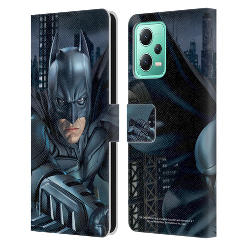 The Dark Knight Character Art Batman Leather Book Wallet Case Cover For Xiaomi Redmi Note 12 5G