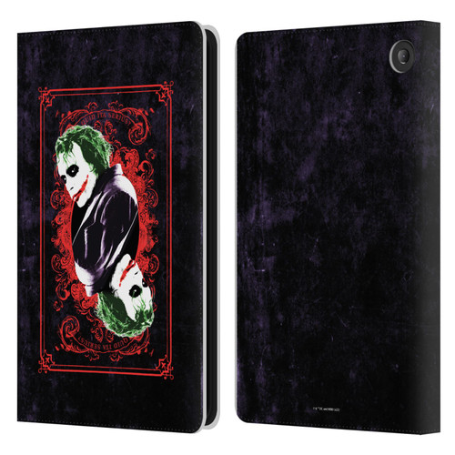 The Dark Knight Graphics Joker Card Leather Book Wallet Case Cover For Amazon Fire 7 2022