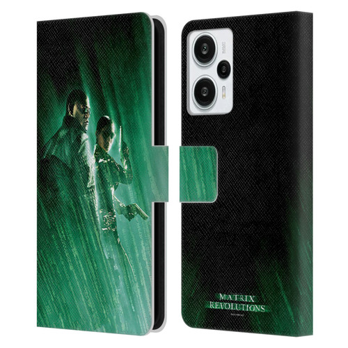 The Matrix Revolutions Key Art Morpheus Trinity Leather Book Wallet Case Cover For Xiaomi Redmi Note 12T