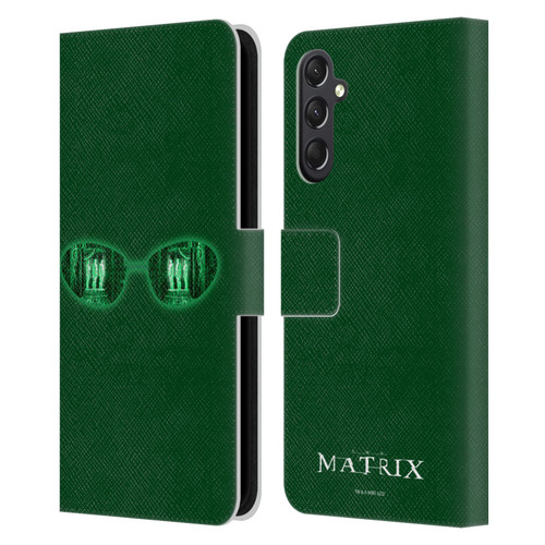 The Matrix Key Art Glass Leather Book Wallet Case Cover For Samsung Galaxy A24 4G / M34 5G
