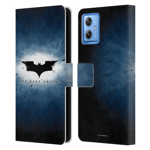 The Dark Knight Graphics Logo Leather Book Wallet Case Cover For Motorola Moto G54 5G