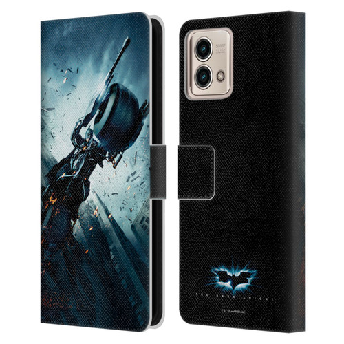 The Dark Knight Key Art Batman Batpod Leather Book Wallet Case Cover For Motorola Moto G Stylus 5G 2023