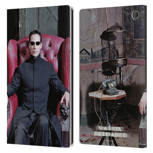The Matrix Reloaded Key Art Neo 4 Leather Book Wallet Case Cover For Amazon Fire Max 11 2023