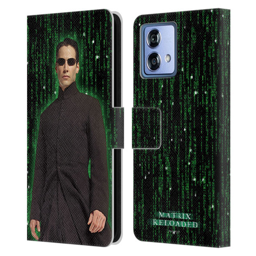 The Matrix Reloaded Key Art Neo 1 Leather Book Wallet Case Cover For Motorola Moto G84 5G