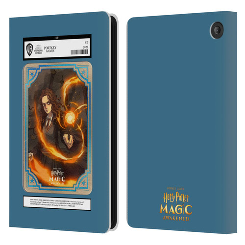 Harry Potter: Magic Awakened Characters Hermione Card Leather Book Wallet Case Cover For Amazon Fire 7 2022