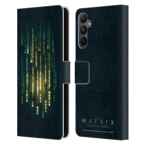 The Matrix Resurrections Key Art This Is Not The Real World Leather Book Wallet Case Cover For Samsung Galaxy A05s