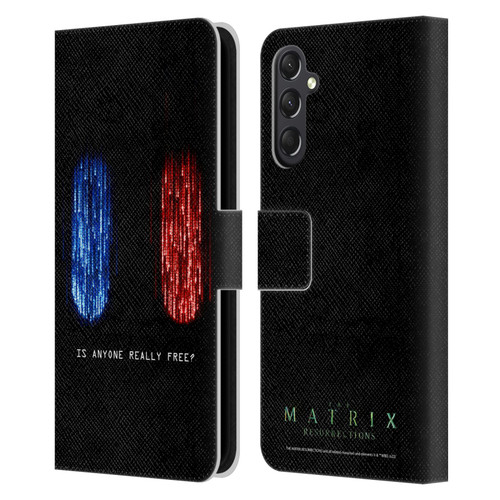 The Matrix Resurrections Key Art Is Anyone Really Free Leather Book Wallet Case Cover For Samsung Galaxy A24 4G / M34 5G